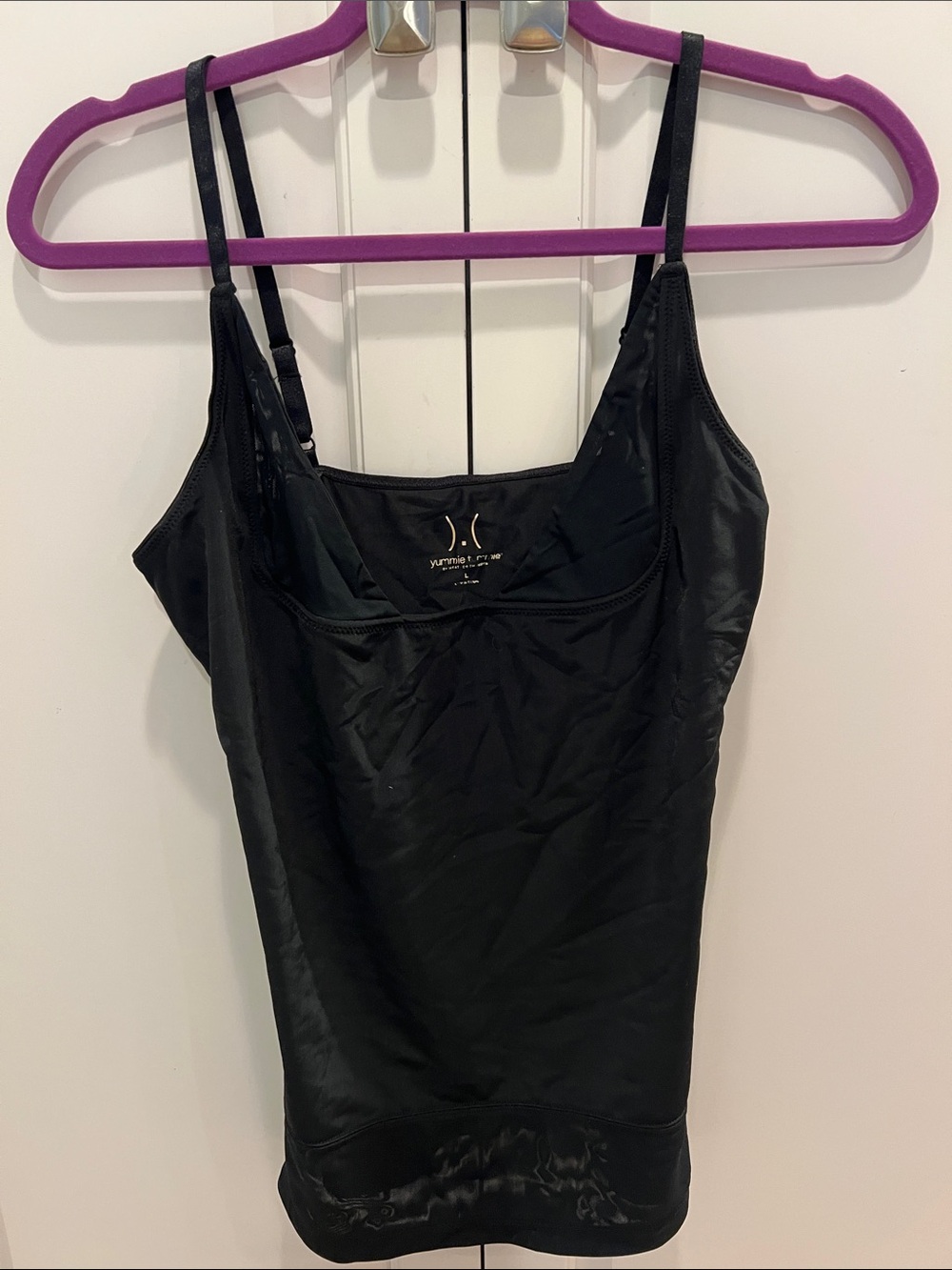 Yummie by Heather Thomson Black Satin-Look Cami